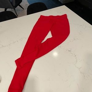 Red yoga leggings